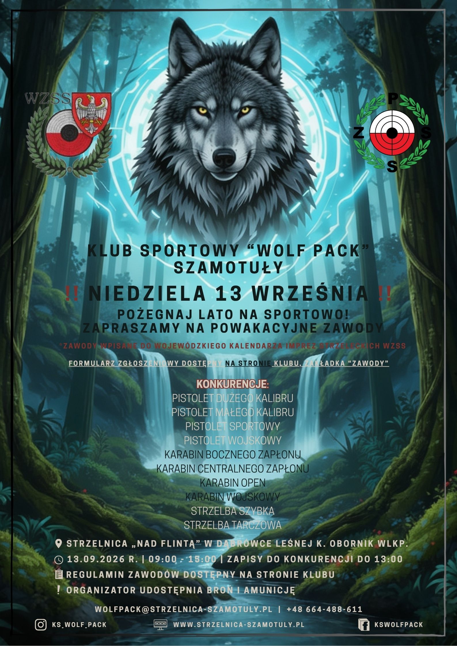 Plakat: Zapraszamy na zawody 13.09!