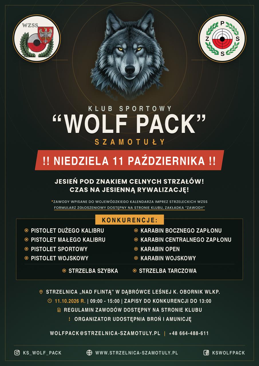 Plakat: Zapraszamy na zawody 11.10!
